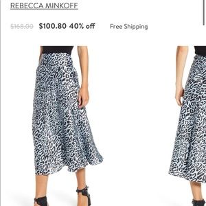 NWT Rebecca Minkoff Skirt | Light-blue Leopard Skirt 8